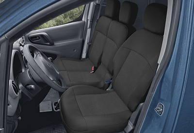 Potah Tailor Made, Partner furgon 3 - s odděleným sedadlem řidiče a dvojitou sedačkou pro spolujezdce