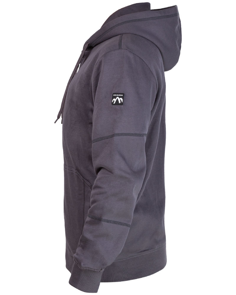 Mikina s kapucí V-WORK (šedá) - bok (2)