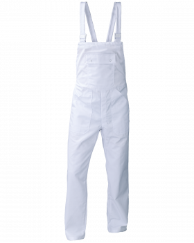 Pracovní kalhoty s laclem (Bílá)