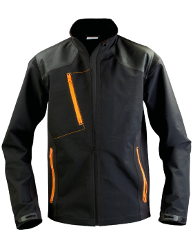 Bunda Softshell - Black/Orange