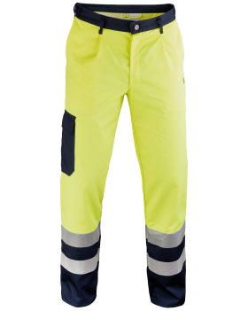 Výstražné kalhoty (Hi-Vis žlutá/Tmavomodrá)