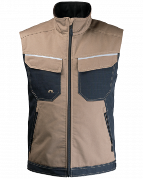 ZATEPLENÁ VESTA 2506/V-WORK (Černá,Hnědá)